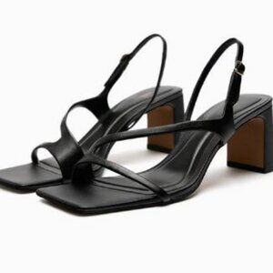 Zara Black Strappy Shoe